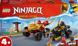lego automobilis - LEGO NINJAGO Kai ir Ras automobilio ir motociklo mūšis 71789 - 1 nuotrauka