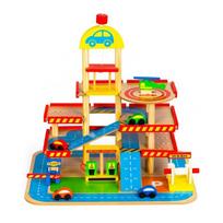 medine trasa -  EcoToys Large Wooden Garage 10079036 - 2 nuotrauka