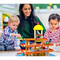 medine trasa -  EcoToys Large Wooden Garage 10079036 - 10 nuotrauka
