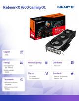 amd radeon - GIGABYTE Radeon RX7600 GAMING OC 8GB | GV-R76GAMING OC-8GD - 10 nuotrauka