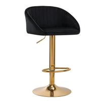 Activeshop Baro kėdė STILISIMUS VELVET Juodas GOLD