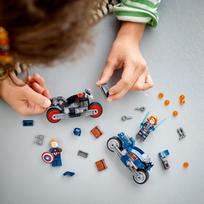 lego marvel super heroes - LEGO® Marvel Juodosios našlės ir Kapitono Amerikos moto 76260, 130 vnt. - 7 nuotrauka
