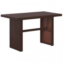 lauko baldai 4 vietu - Lauko baldų komplektas VLX Bistro Set 43914, baltas/rudas, 4 vietų - 4 nuotrauka