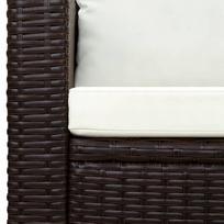 lauko baldai 4 vietu - Lauko baldų komplektas VLX Bistro Set 43914, baltas/rudas, 4 vietų - 5 nuotrauka