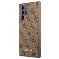 Guess "GUHCS22LG4GFBR 4G Metal Gold Logo Case Galaxy S22 Ultra" Brown