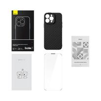 magnetic baseus - Baseus "Synthetic Fiber Case + tempered glass iPhone 14 Pro" Black - 2 nuotrauka