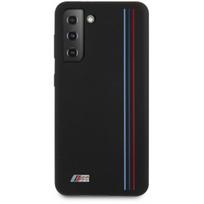 BMW "BMHCS21MSIVTBK Tricolor Lines Silicone Cover Galaxy S21+" Black