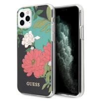 iphone 11 pro max deklas - Guess "GUHCN65IMLFL01 Flower Collection Case iPhone 11 Pro Max" Black - 1 nuotrauka