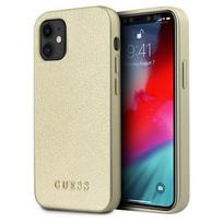 iphone 12 mini dekliukas - Guess "GUHCP12SIGLGO Iridescent Case iPhone 12 Mini" Gold - 1 nuotrauka