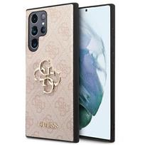 Guess "GUHCS22L4GMGPI PU 4G Metal Logo Case Galaxy S22 Ultra" Pink