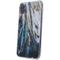 Fusion Accessories "Gold Glam Silicone Case Samsung Galaxy A14 5G" Feathers