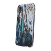 Fusion Accessories "Gold Glam Silicone Case Samsung Galaxy A34 5G" Feathers