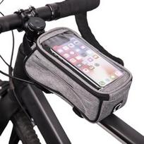 OEM Waterproof Bike Frame Bag with Phone Holder, pilka
