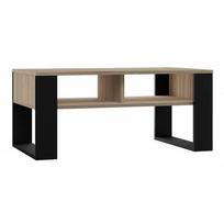 zurnalinis staliukas azuol - Top E Shop Modern 2P, juodas/sonoma ąžuolo, 90 cm x 58 cm x 50 cm - 2 nuotrauka
