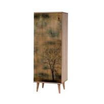 Batų dėžė Kalune Design Filinta 729, ruda, 38 cm x 50 cm x 135 cm