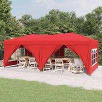 palapine 3x6 - Proginė palapinė su šoninėmis sienomis, raudona, 3x6m - 3 nuotrauka