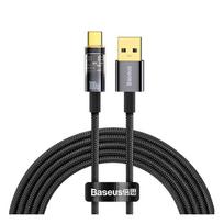 5a 100w usb c laidas - Baseus Explorer, USB to USB-C Cable, 100W, 2m (Black) - 2 nuotrauka
