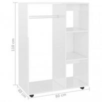 balta spinta 40 - Spinta VLX Chipboard 808519, balta, 80 cm x 40 cm x 110 cm - 7 nuotrauka
