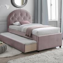 Čiužinys Bed LARA 90x205cm, with mattress HARMONY UNO, mauve rose