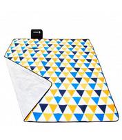 pikniko pledas - Patiesalas Springos PM001, mėlynas/baltas/geltonas, 200 x 200 cm - 1 nuotrauka