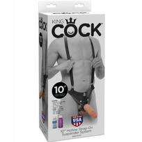 falo imitatoriai - Sekso diržas + dildo KING COCK 25,5 cm - 2 nuotrauka
