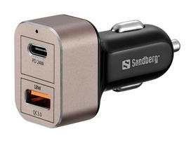 Sandberg 441-43 Car Charger 1xQC3.0 1xUSBC 24W