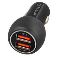 Tellur Dual USB QC 3.0, 6A black
