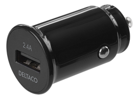 DELTACO 1x USB-A 18 W, 1x USB-C PD 45 W, bendras 63 W, juodas / USBC-CAR123