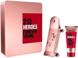 Carolina Herrera 212 Heroes Forever Young rinkinys moterims (80 ml. EDP + 100 ml. kūno losjonas)