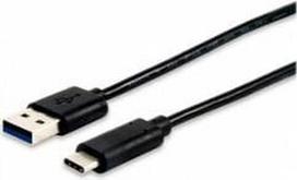 Equip USB Kabelis 3.2 A -> C St/St 1.00m 3A/20V sw Polybeutel