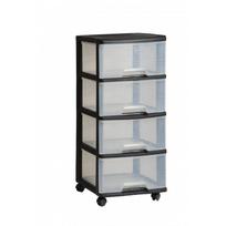 curver stalciai - Rinkinys Curver, skaidri/juoda, 370 x 390 x 805 mm - 2 nuotrauka