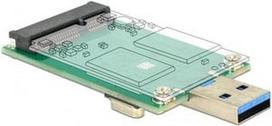 msata adapteris - DeLOCK 62681 sąsajos plokštė / adapteris mSATA - 1 nuotrauka