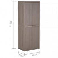 sodo spintele - Sodo spintelė VLX PP Rattan 151240, 650 mm x 450 mm x 1720 mm - 9 nuotrauka