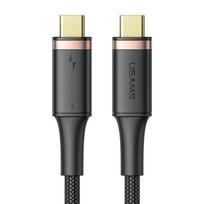 usb 100w laidas - USAMS Kabelis U72 USB-C na USB-C 100W PD Thunderbolt 3 5A 0.8m juoda|juodas SJ553USB01 (US-SJ553) - 2 nuotrauka