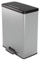  Curver Duo Deco Bin, sidabro/juoda, 65 l