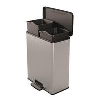 siuksliadeze curver deco bin -  Curver Duo Deco Bin, sidabro/juoda, 65 l - 2 nuotrauka