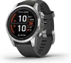 garmin 7s pro - Garmin fēnix 7S Pro Solar Silver (Sidabrinis) - 1 nuotrauka