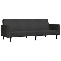 dviviete sofa lov - Dvivietė sofa-lova, tamsiai pilkos spalvos, audinys - 2 nuotrauka