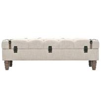 suolas masyvus - Suoliukas VLX Storage 245763, smėlio, 1110 mm x 340 mm x 370 mm - 2 nuotrauka