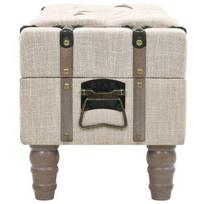 suolas masyvus - Suoliukas VLX Storage 245763, smėlio, 1110 mm x 340 mm x 370 mm - 4 nuotrauka