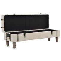 suolas masyvus - Suoliukas VLX Storage 245763, smėlio, 1110 mm x 340 mm x 370 mm - 6 nuotrauka