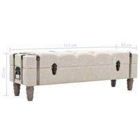 suolas masyvus - Suoliukas VLX Storage 245763, smėlio, 1110 mm x 340 mm x 370 mm - 10 nuotrauka