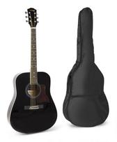 MAX SoloJam akustinė gitara juoda - rinkinys