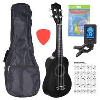 Soprano ukulelės komplektas NN UK 01, juoda