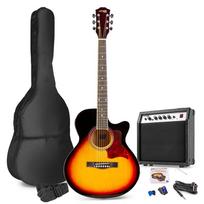 Max ShowKit elektrinės akustinės gitaros rinkinys Sunburst