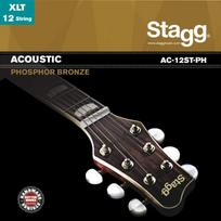 Stygos dvylikastygei akustinei gitarai Stagg AC-12ST-PH .010 - 0.047