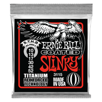 Stygos el. gitarai Ernie Ball Skinny Top Heavy Bottom Slinky Coated Titanium 10-52