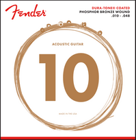 Stygos ak. gitarai Fender Phosphor Bronze Dura-Tone® Coated 10-48