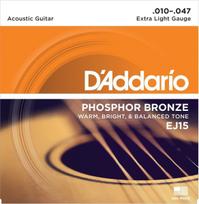 Stygos akustinei gitarai D'Addario EJ15 .010