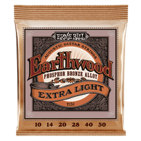 Stygos ak. gitarai Ernie Ball Earthwood Extra Light Phosphor Bronze 0.010 - 0.050
